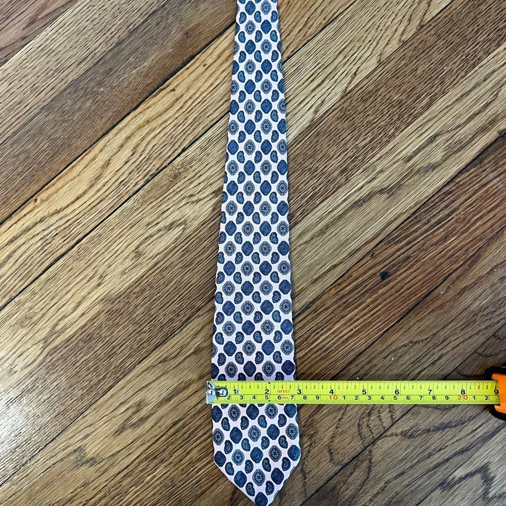 Nordstrom Pink and Dark Blue Geometric Tie